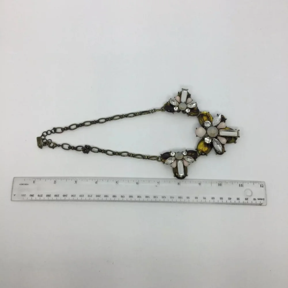 Bauble Bar Faux Tortoise Rhinestone Statement Necklace